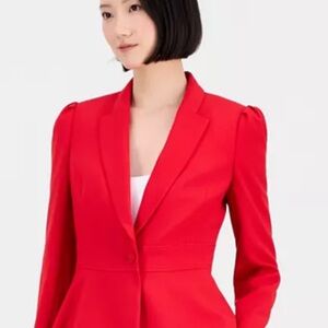 Tahari ASL Vibrant Red Blazer